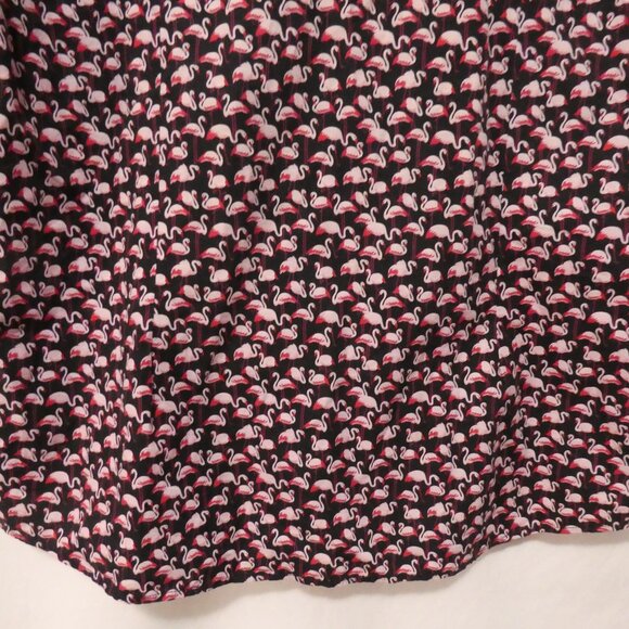 SOUL OF LONDON | XL - extra large | Vibrant Pink Flamingo Pattern Button-Up Top - Picture 13 of 14
